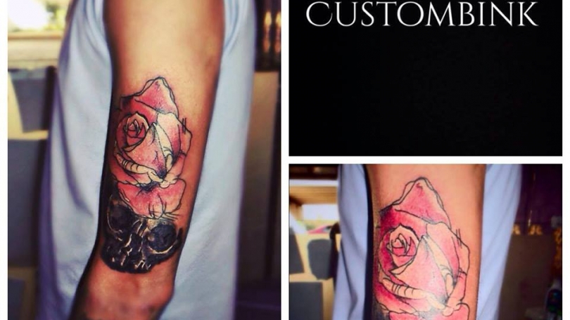 Tatuaje del artista Mexicano B-Ink Tattoo, Rosa Cráneo | Tatuajes y más