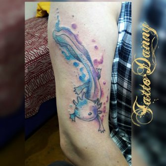 Agolote tatuaje realizado por TattoDanny