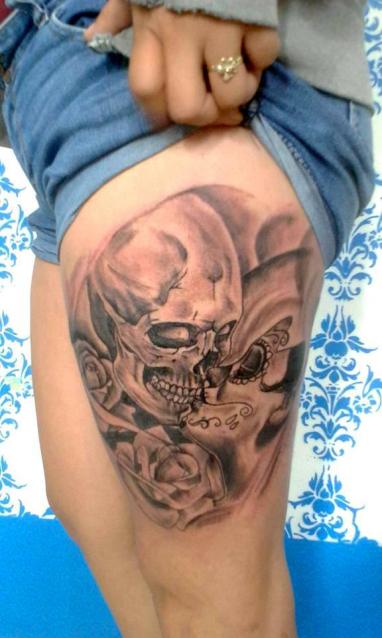 catrina. tatuaje realizado por Rak Martinez