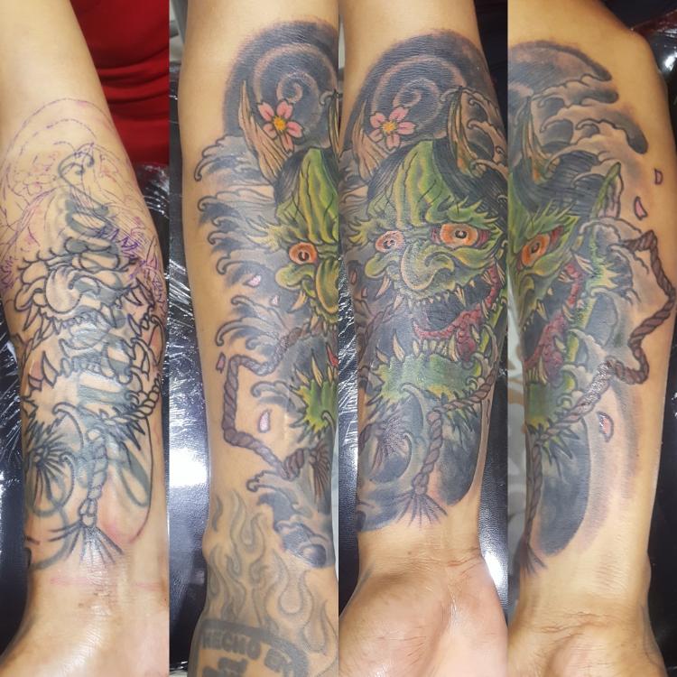 Cover-up tatuaje realizado por Electric tattoo
