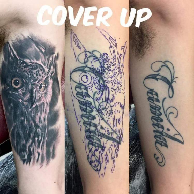 Cover up tatuaje realizado por West