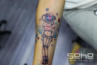 Astronauta ?????????  tatuaje realizado por SOHO CUSTOM TATTOO