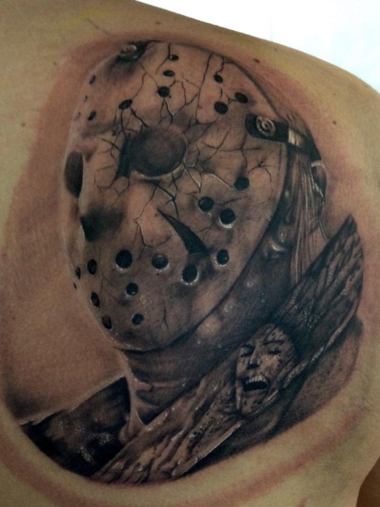 Jason tatuaje realizado por Moreno Ivan (Droes)