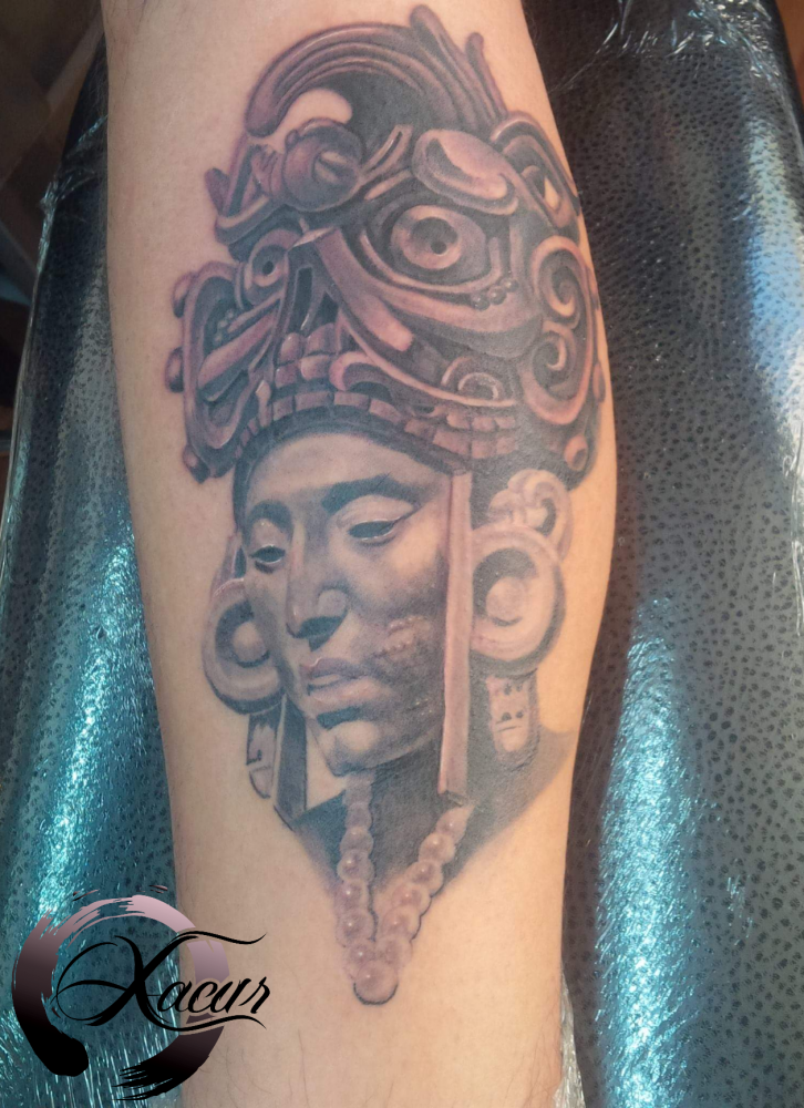 Black and gray  tatuaje realizado por Xacur Tattooist