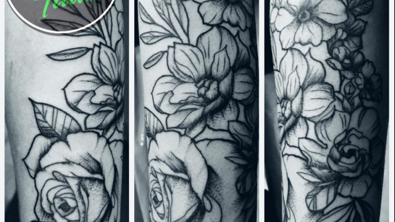 Tatuaje del artista Mexicano B-Ink Tattoo, -Chain of Roses- | Tatuajes ...