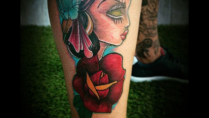 Tatuaje del artista Mexicano Toño Ramirez (Core), Mona color en el pie ...