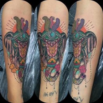 color tatuaje realizado por Rene pacheco