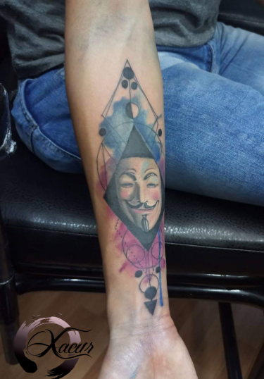 Vendetta  tatuaje realizado por Xacur Tattooist