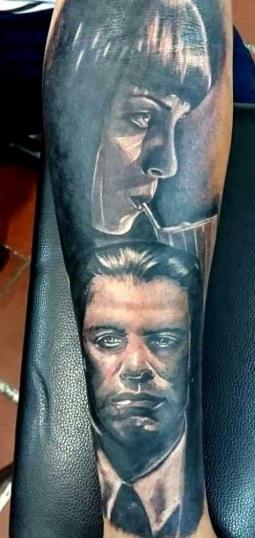 Pulp Fiction  tatuaje realizado por Paulino Vergara (Mono)