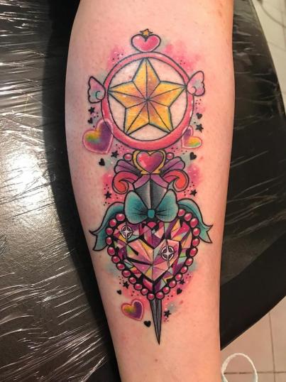 Sakura  tatuaje realizado por Wendy Martínez