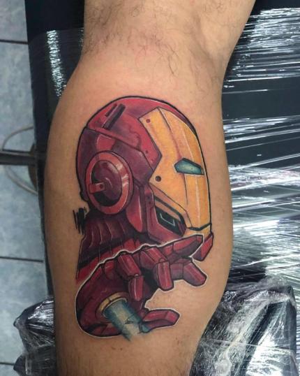 Marvel iron man tatuaje realizado por Ironik tattoo