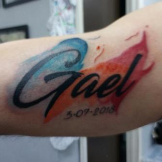 Gael tatuaje realizado por Jonathan Aguirre