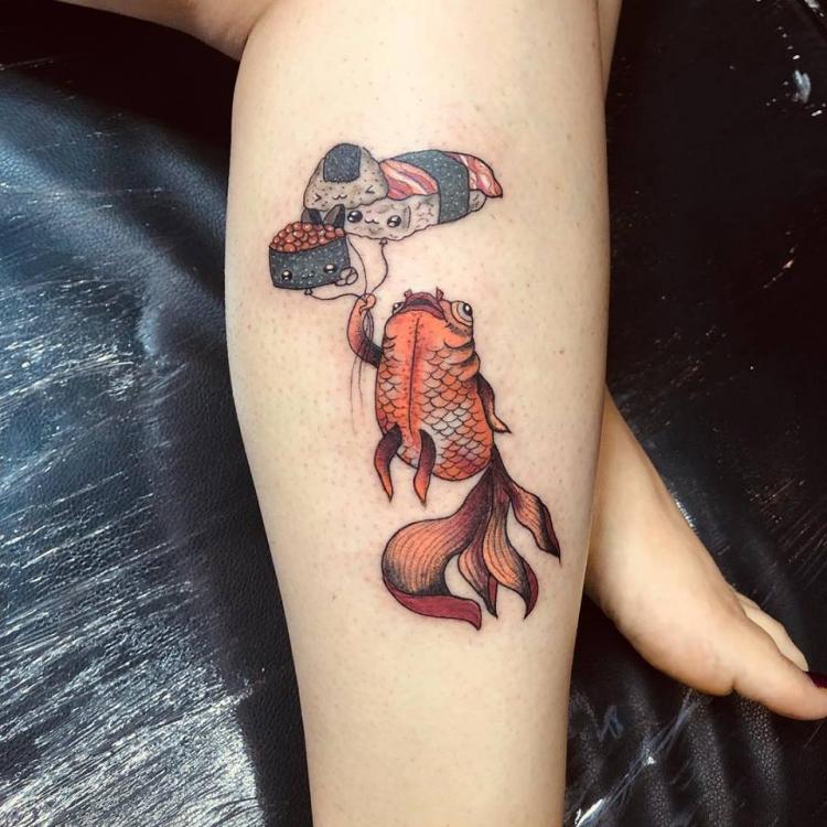 Pecesito  tatuaje realizado por Maferchu Tattoo