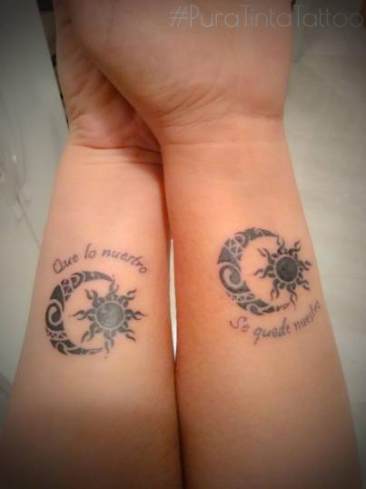 sol y luna tatuaje realizado por Jonathan Aguirre