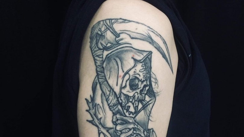 ▷ Tatuaje del artista Mexicano Doble V Tattoos, Santa Muerte Tattoo |  Tatuajes y más