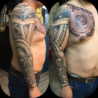 Mahori tatuaje realizado por Rene pacheco