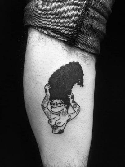 Marge Simpson Tattoo tatuaje realizado por Doble V Tattoos