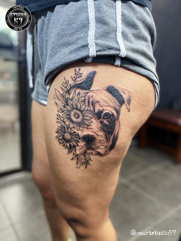 ▷ Tatuaje del artista Mexicano Omar Mendoza , Pit bull | Tatuajes y más