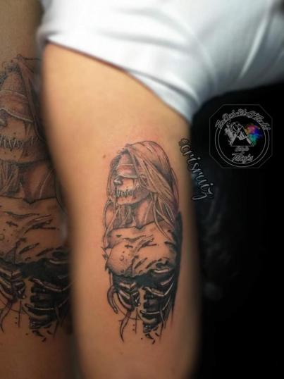 El. Silencio  tatuaje realizado por Cristhian Ruiz