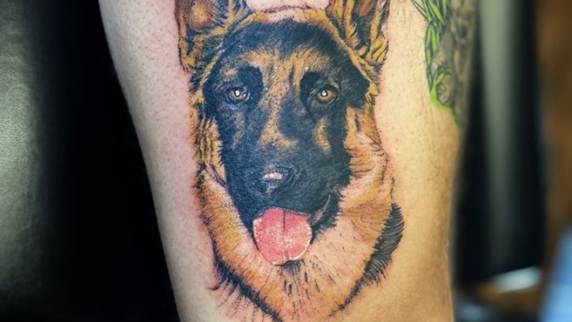 Tatuaje del artista Mexicano Omar Mendoza , Pastor Aleman | Tatuajes y más