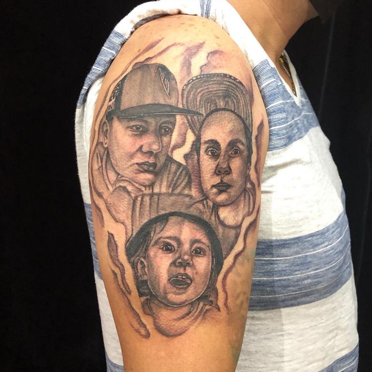 Tattoo retratos  tatuaje realizado por Rene pacheco