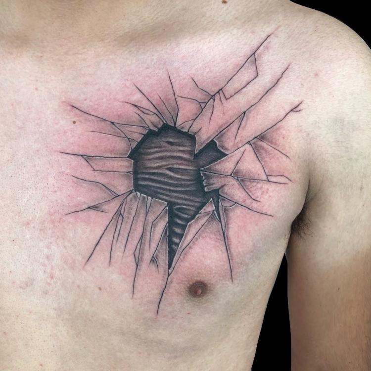 Tatuaje 3d tatuaje realizado por Rene pacheco