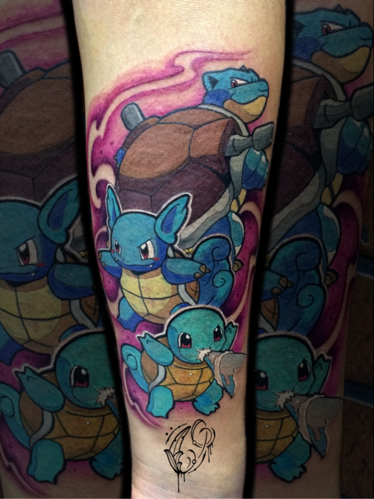 Pokémon  tatuaje realizado por Christian Garcia (Otto)