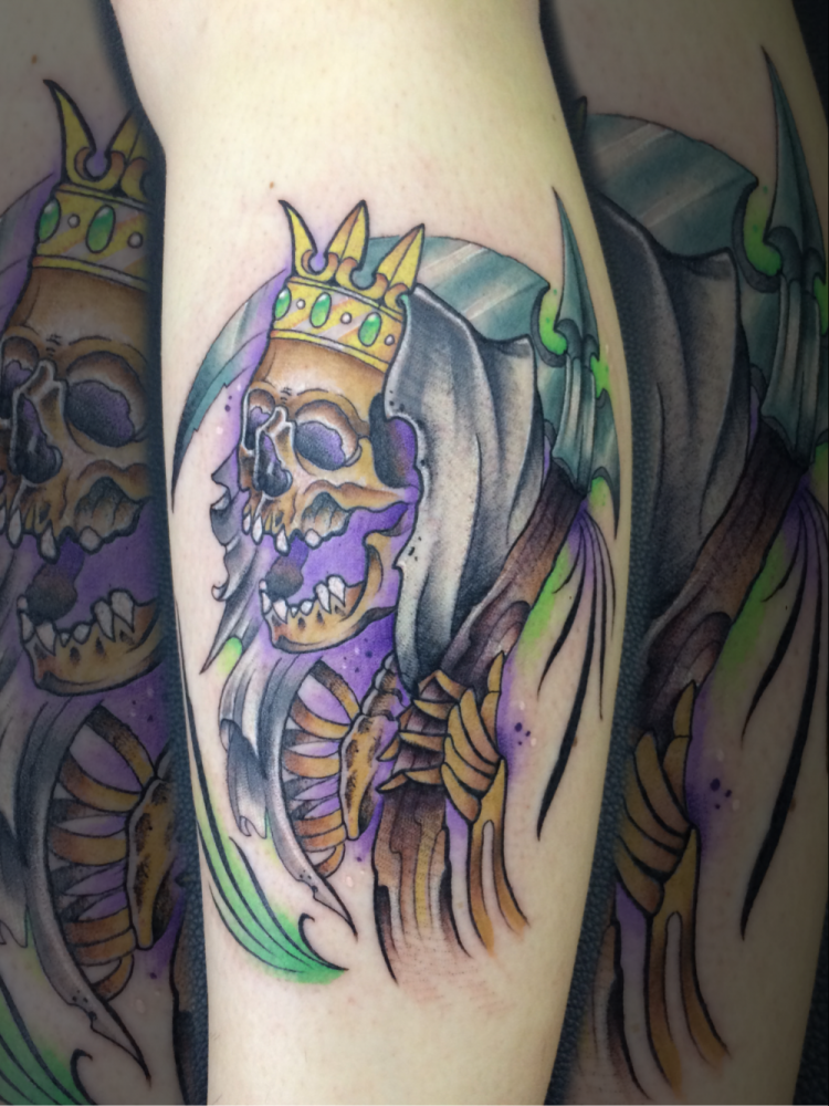 Muerte  tatuaje realizado por Christian Garcia (Otto)