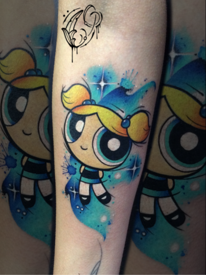 Chica superpoderosa  tatuaje realizado por Christian Garcia (Otto)