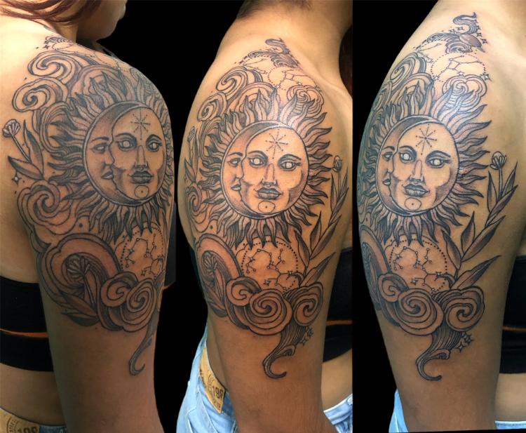 Tattoo para mujer  tatuaje realizado por Rene pacheco