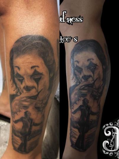 Joker tatuaje realizado por Jair Rosique