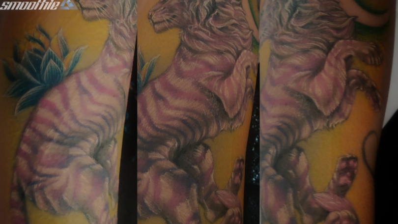 Tatuaje del artista Mexicano Chilatown Custom Desing, Tigre a color en ...