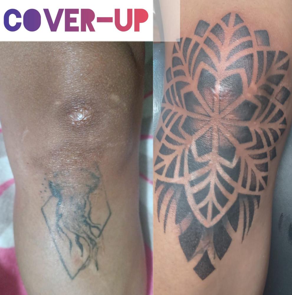 Cover Up tatuaje realizado por Chilatown Custom Desing