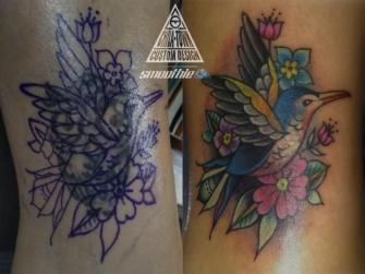 Cover Up tatuaje realizado por Chilatown Custom Desing