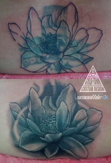Cover Up tatuaje realizado por Chilatown Custom Desing