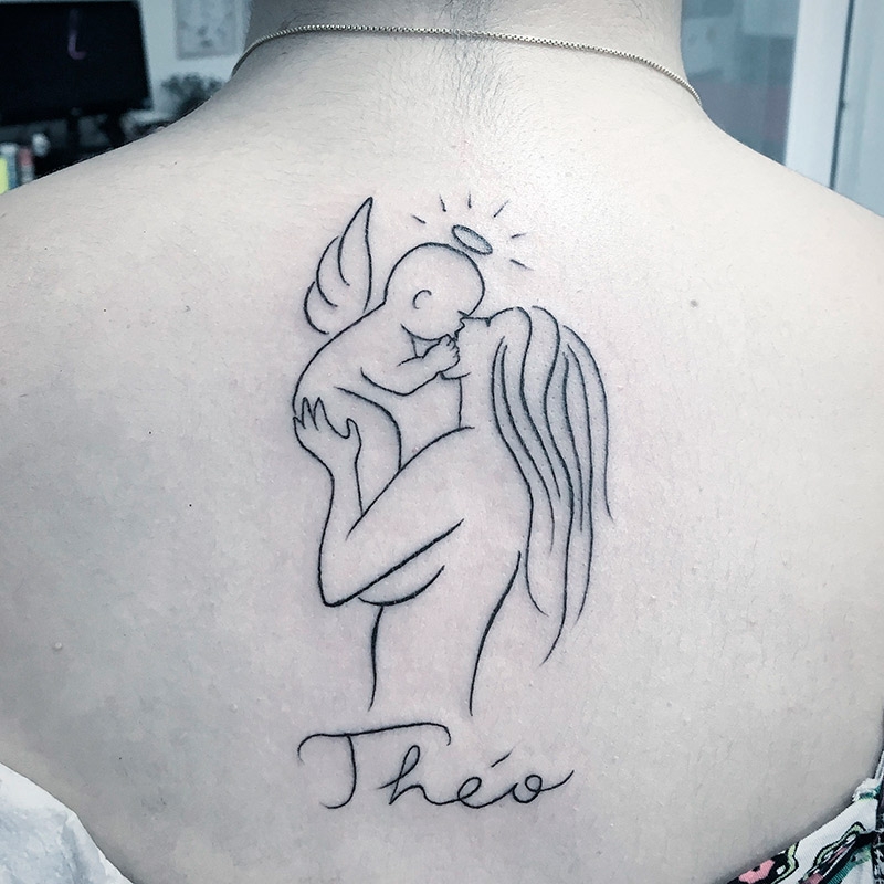 Tatuaje De Bebe Angel